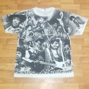 Vintage Jimi Hendrix All-over print Tshirt